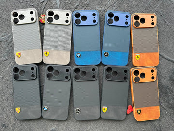 OG CARBON METAL COPY LOGO LEATHER CASE (AVAILABLE IN 132 QUANTITY)