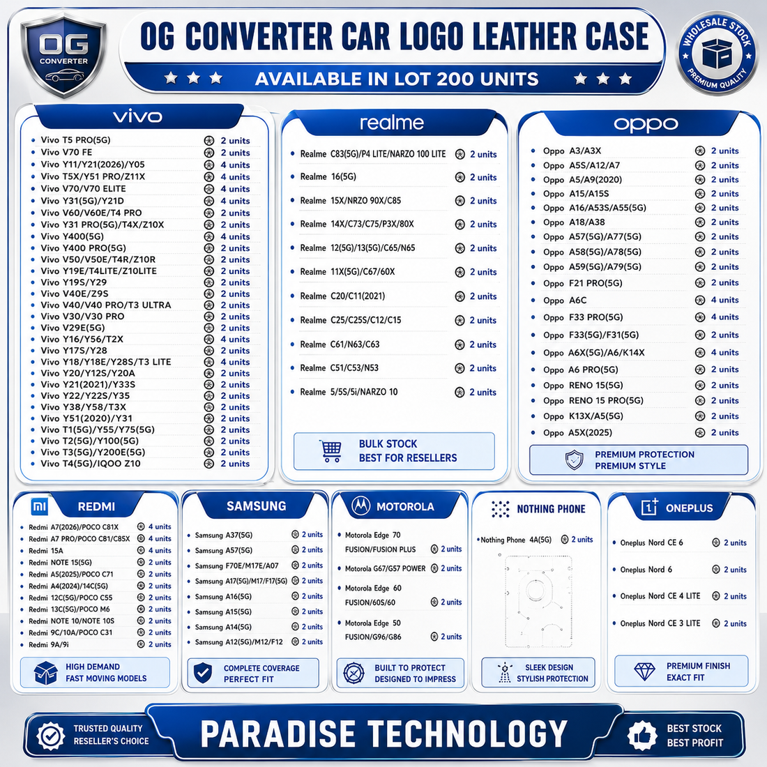 OG CONVERTER CAR LOGO LEATHER CASE