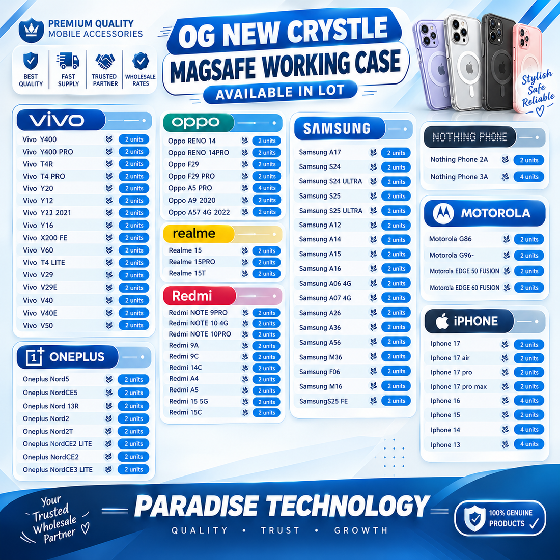 OG NEW CRYSTLE MAGSAFE WORKING CASE