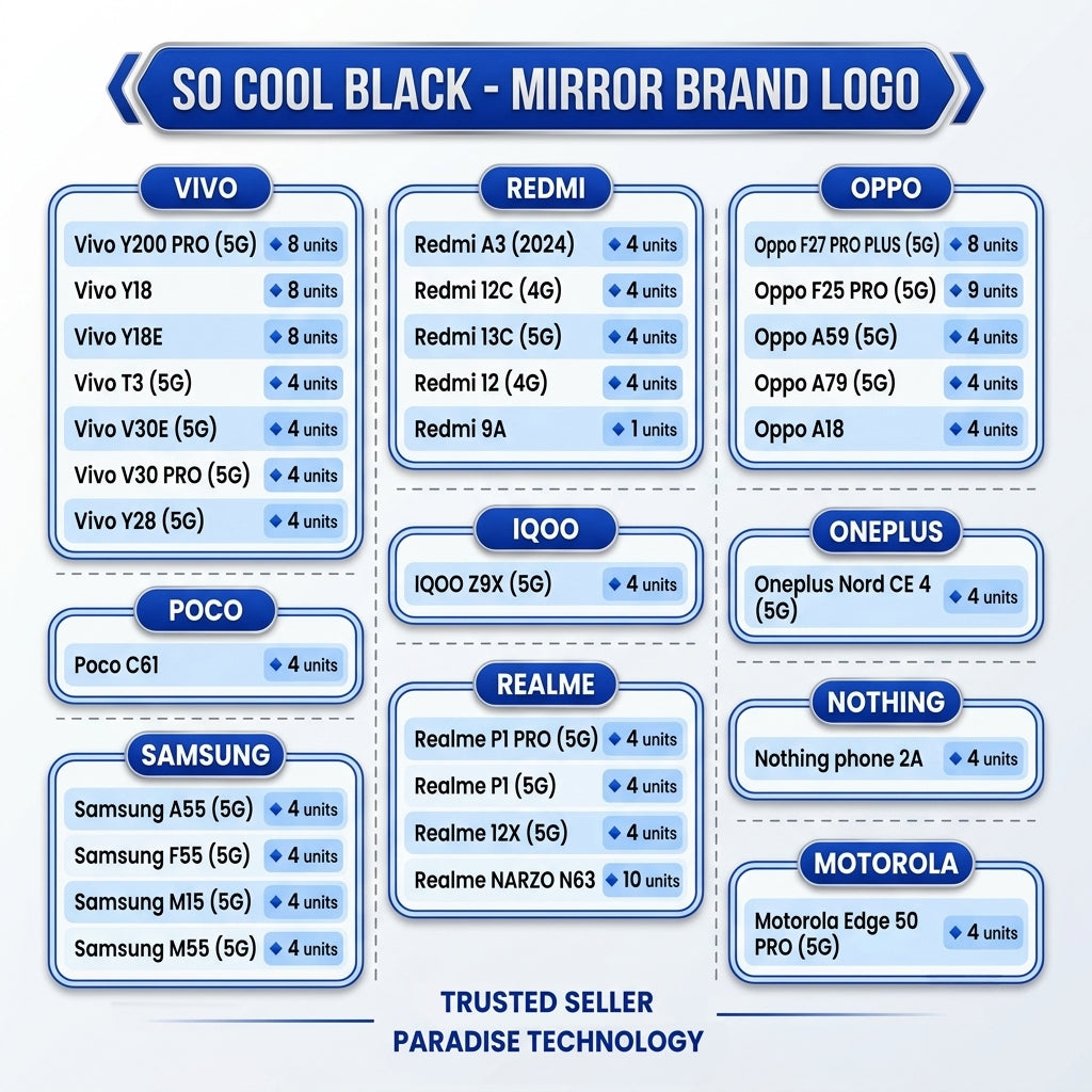 So Cool Black - Mirror Brand Logo