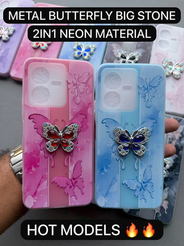 METAL BIG BUTTERFLY 2 IN 1 NEON CASE (AVAILABLE IN 132 QUANTITY)