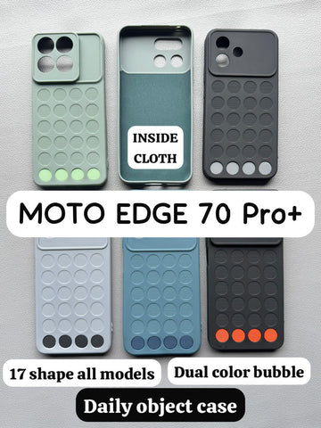 Dual Color Bubble Matte Case with Sliding Camera Shield & Cloth Lining